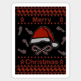 Merry Christmas Candy Cane Ugly Sweater Sticker